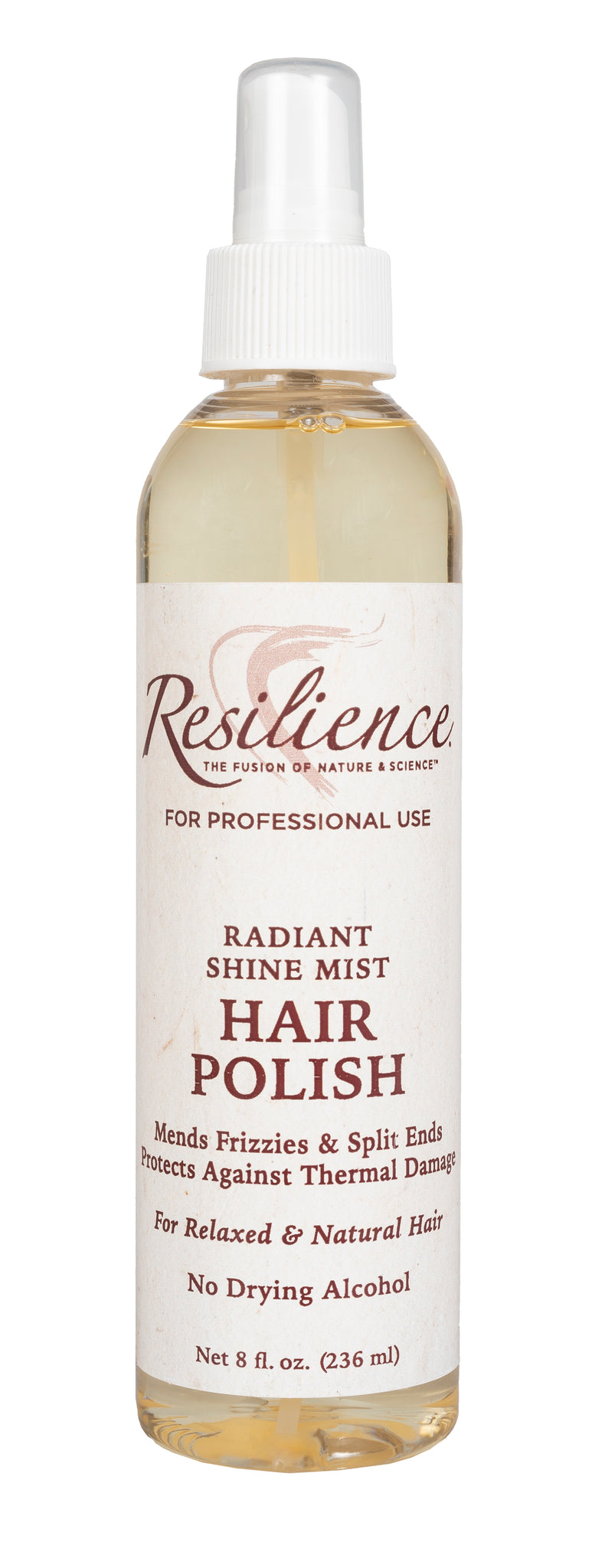 Resilience Hair Polish, Thermal Straightening Spray, Protects Hair Against Heat Damage From Blow Dryers, Flat Irons, Curling Irons & Other Hot Tools 8 oz.